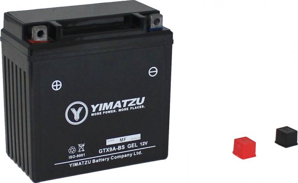 Battery - GTX9A-FA, 12N9-4b-1, Yimatzu Brand, Pre-Filled Gel