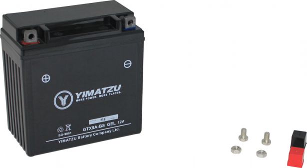 Battery - GTX9A-FA, 12N9-4b-1, Yimatzu Brand, Pre-Filled Gel