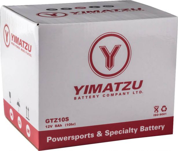 Battery - GTZ-10S-BS Yimatzu, AGM, Maintenance Free