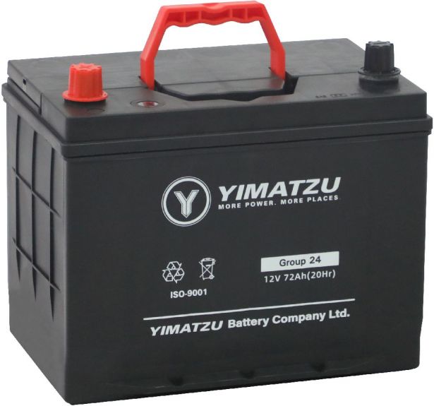 Battery - Group 24 Automotive, 12V 72Ah, 650CCA, SLA, MF, Yimatzu