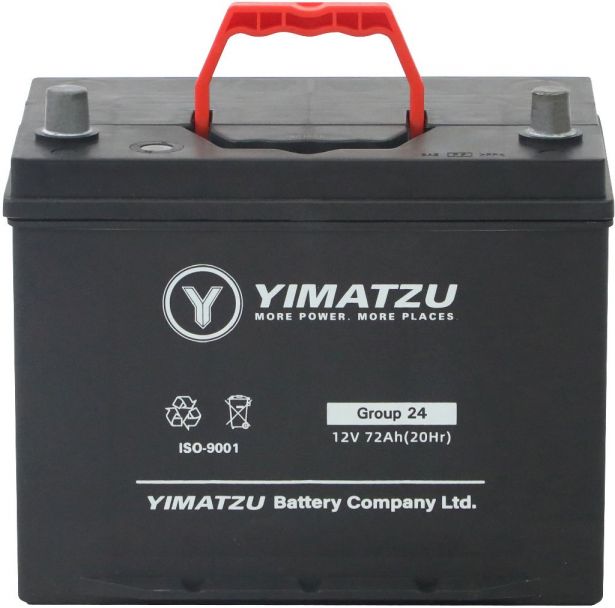 Battery - Group 24 Automotive, 12V 72Ah, 650CCA, SLA, MF, Yimatzu