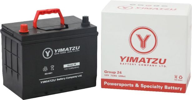 Battery - Group 24 Automotive, 12V 72Ah, 650CCA, SLA, MF, Yimatzu