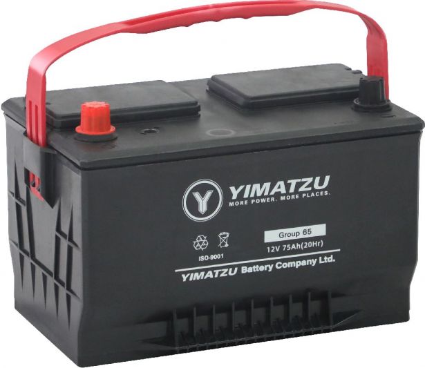 Battery - Group 65 Automotive,  12V 75Ah, 850CCA, SLA, MF, Yimatzu