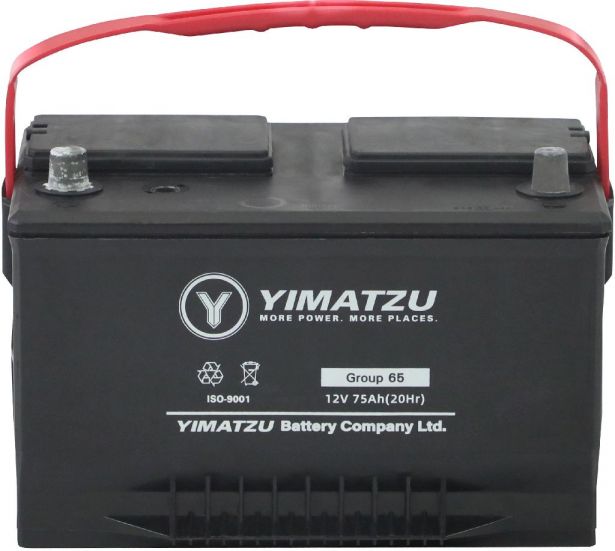 Battery - Group 65 Automotive,  12V 75Ah, 850CCA, SLA, MF, Yimatzu