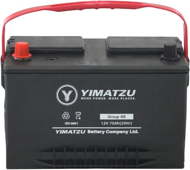 Battery - Group 65 Automotive,  12V 75Ah, 850CCA, SLA, MF, Yimatzu