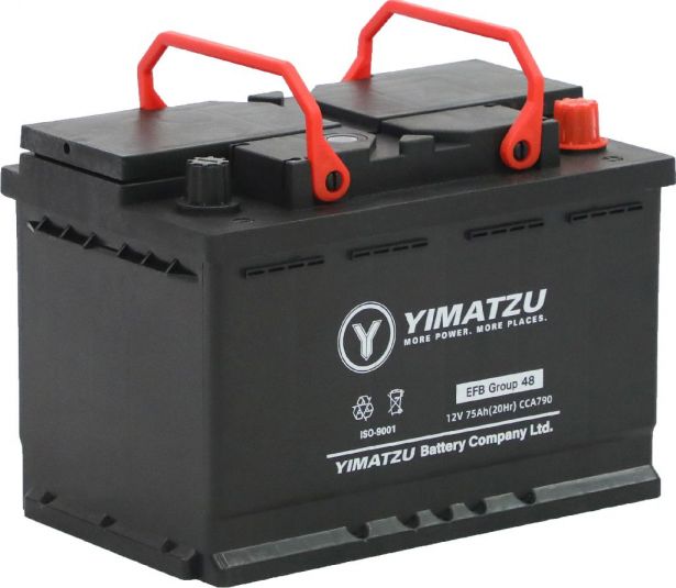Battery - Group 48 EFB Automotive, 12V 75Ah, 790CCA, SLA, MF, Yimatzu