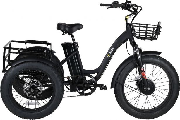SHOK Triode - 3-Wheel Ebike / Trike, 48V, 500W, 13Ah 624Wh