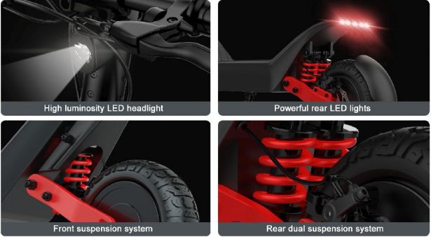 SHOK Graviton 2.0 - Kick Scooter, Offroad, 48V, Dual 500W, 18.2Ah