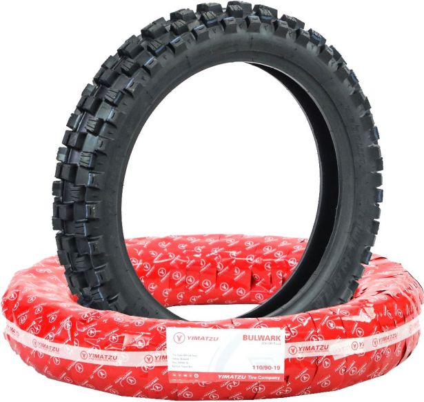 Tire - Yimatzu Bulwark 110/90-19, 62M, 19 Inch, Dirt Bike/MX