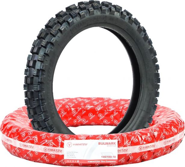 Tire - Yimatzu Bulwark 100/100-18, 59M, 18 Inch, Dirt Bike/MX