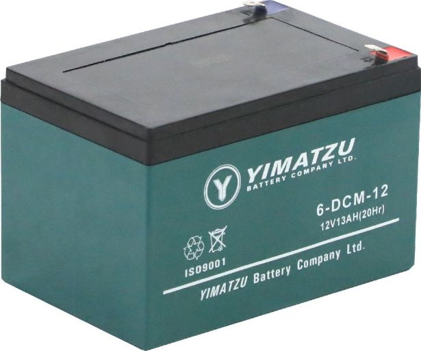 Battery - EV12120 / 6-DCM-12 / 6-DZM-12 / 6-FM-12, AGM, 12V 13Ah, Yimatzu, T2 Terminals