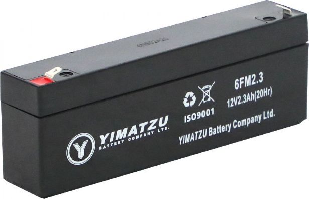 Battery - EV12023, 6FM2.3, 12V 2.3AH, Yimatzu, T1/F1 Terminals