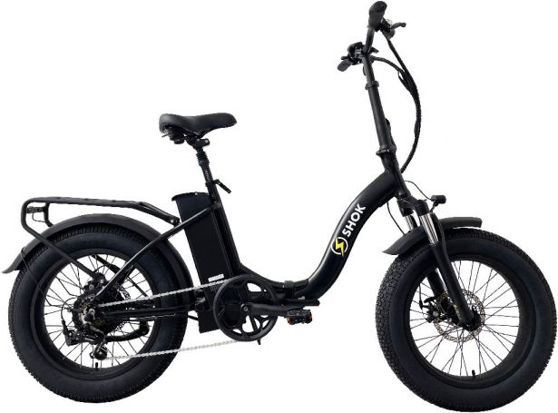 SHOK Pulsar - Folding Fat Tire Step Through Ebike 48V, 500W, 10.4Ah, 500Wh