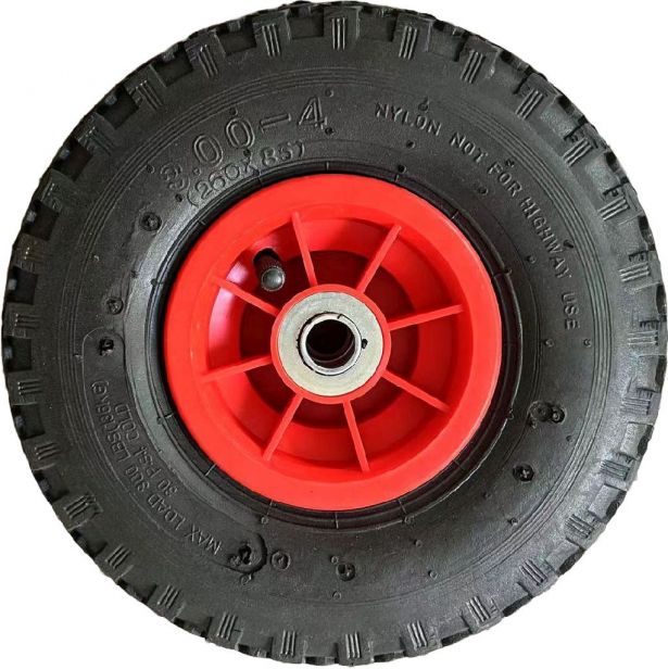 Rim and Tire Set - 3.00-4 (260x85), Utility Wheel Assembly