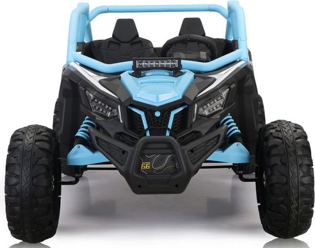 Ride On - Kids Buggy, 2-Seat, 24V, Leather Seats, EVA Wheels, Remote, Blue