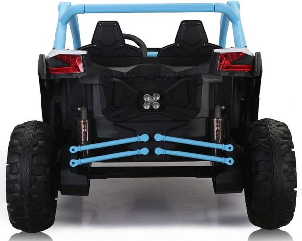 Ride On - Kids Buggy, 2-Seat, 24V, Leather Seats, EVA Wheels, Remote, Blue