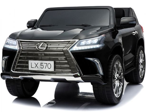 Ride On - Kids Lexus LX570 Licensed 12V, Leather Seats, EVA Wheels, Remote, Black