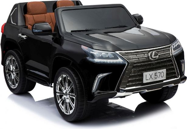 Ride On - Kids Lexus LX570 Licensed 12V, Leather Seats, EVA Wheels, Remote, Black