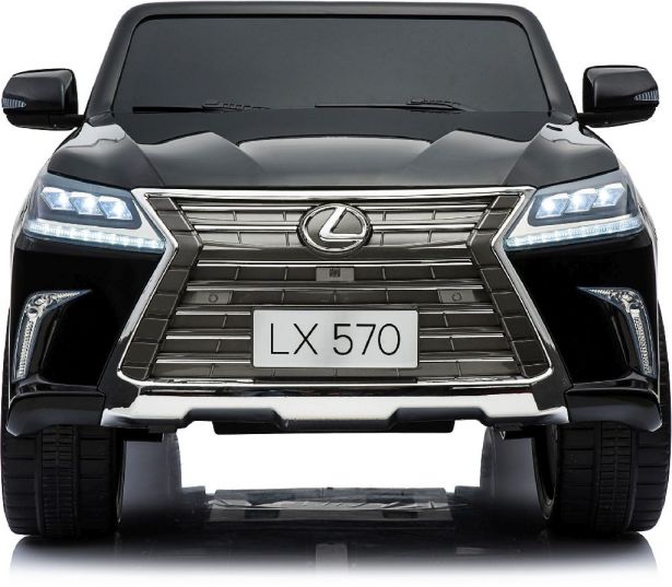 Ride On - Kids Lexus LX570 Licensed 12V, Leather Seats, EVA Wheels, Remote, Black