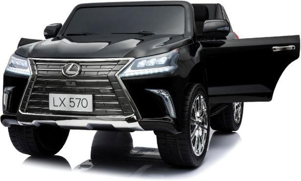 Ride On - Kids Lexus LX570 Licensed 12V, Leather Seats, EVA Wheels, Remote, Black