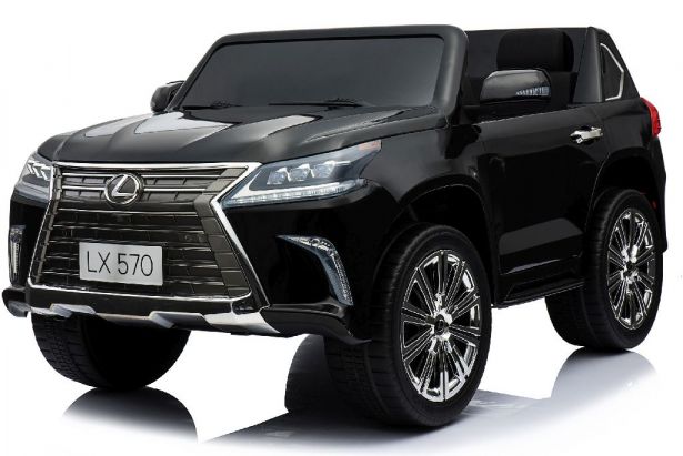 Ride On - Kids Lexus LX570 Licensed 12V, Leather Seats, EVA Wheels, Remote, Black