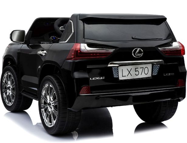 Ride On - Kids Lexus LX570 Licensed 12V, Leather Seats, EVA Wheels, Remote, Black