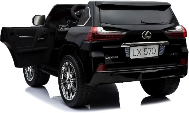 Ride On - Kids Lexus LX570 Licensed 12V, Leather Seats, EVA Wheels, Remote, Black