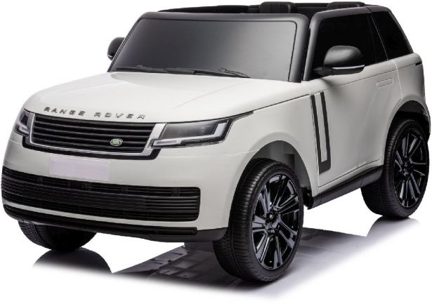 Ride On - Kids Range Rover Licensed 12V, Leather Seats, EVA Wheels, Remote, White