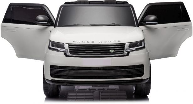 Ride On - Kids Range Rover Licensed 12V, Leather Seats, EVA Wheels, Remote, White