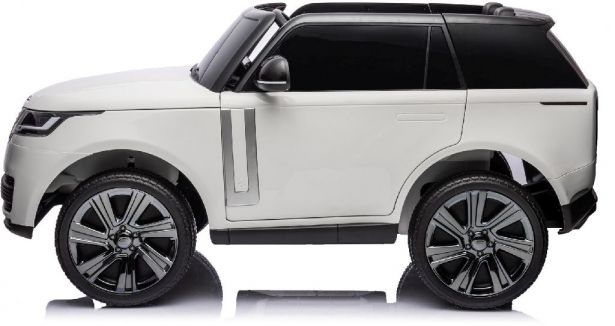 Ride On - Kids Range Rover Licensed 12V, Leather Seats, EVA Wheels, Remote, White