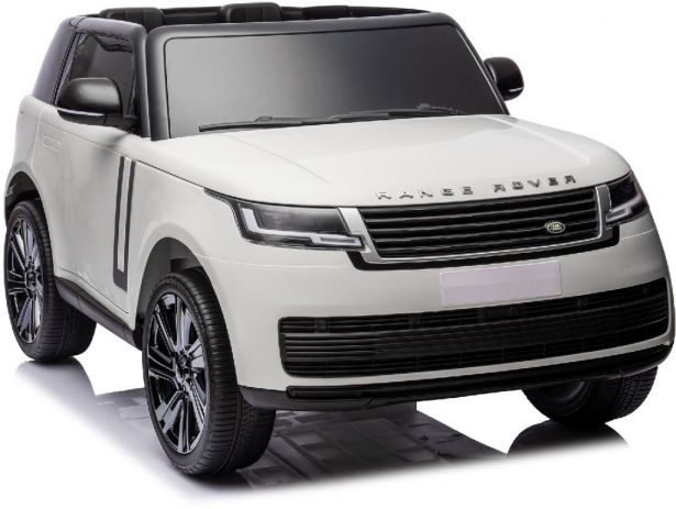 Ride On - Kids Range Rover Licensed 12V, Leather Seats, EVA Wheels, Remote, White