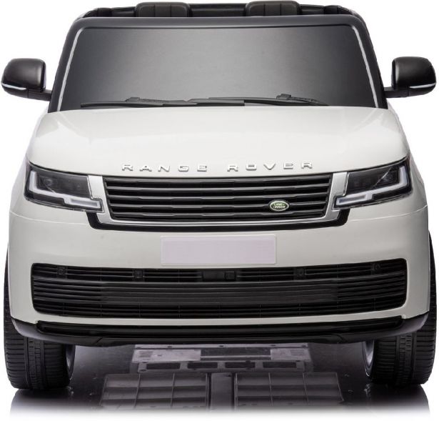 Ride On - Kids Range Rover Licensed 12V, Leather Seats, EVA Wheels, Remote, White