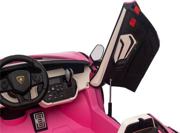 Ride On - Kids Lamborghini Licensed 24V,  Leather Seats, EVA Wheels, Remote, Pink