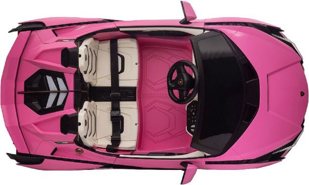 Ride On - Kids Lamborghini Licensed 24V,  Leather Seats, EVA Wheels, Remote, Pink