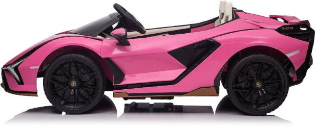 Ride On - Kids Lamborghini Licensed 24V,  Leather Seats, EVA Wheels, Remote, Pink