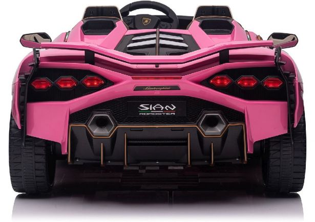 Ride On - Kids Lamborghini Licensed 24V,  Leather Seats, EVA Wheels, Remote, Pink