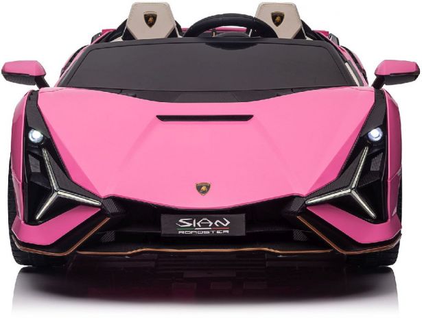 Ride On - Kids Lamborghini Licensed 24V,  Leather Seats, EVA Wheels, Remote, Pink