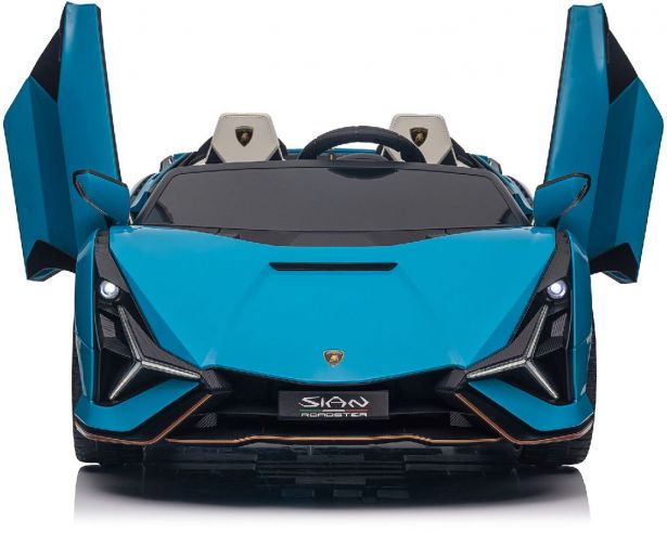 Ride On - Kids Lamborghini Licensed 24V,  Leather Seats, EVA Wheels, Remote, Blue